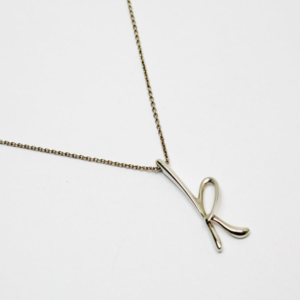 Tiffany Necklace Initial K Silver